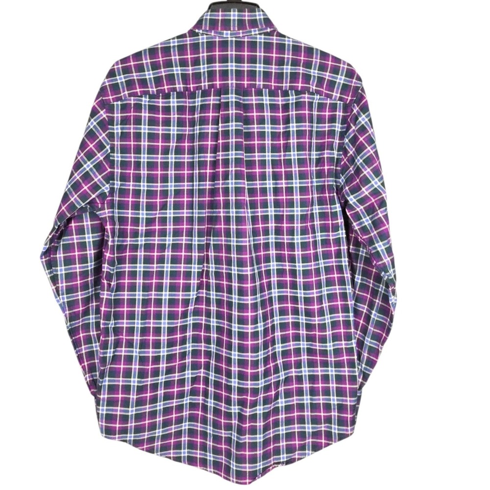 Vineyard Vines Button Down Shirt Men Small Purple Green Plaid Long Sleeve Murray - Picture 3 of 11